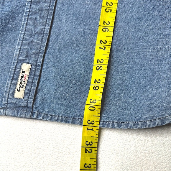 Eddie Bauer Men's Heavyweight SS 100% Cotton Denim Shirt Size (M) - Picture 8 of 9